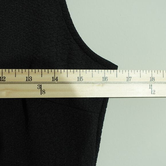 NWT AQUA Womens Sheath Bodycon Dress Scoop Neck Snakeskin Textured Black Size L - Picture 4 of 7